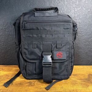 Flying Circle Black Tactical Backpack MOLLE Webbing Laptop Bag